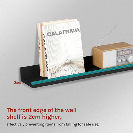 Set van 3 houten zwevende wandplanken van BukkitBow, ideaal als fotoplank of wandrek voor decoratie.