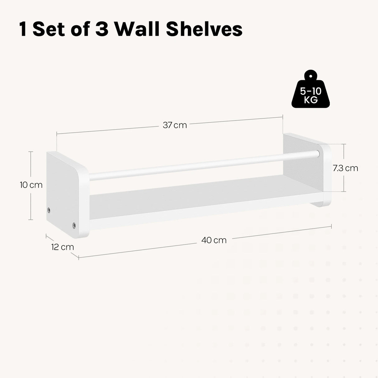 BukkitBow - Set van 3 Zwevende Wandplanken - Modern - Fotoplank - Wandrek voor Kinderkamer