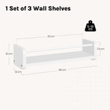 BukkitBow - Set van 3 Zwevende Wandplanken - Modern - Fotoplank - Wandrek voor Kinderkamer