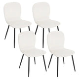 Set van 4 BukkitBow eetkamerstoelen met fluwelen bekleding, metalen poten en ergonomisch ontwerp, multifunctioneel en stijlvol.