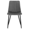 Set van 4 BukkitBow eetkamerstoelen met fluweel of leer, metalen poten, ergonomisch design en Scandinavische stijl, geschikt voor eetkamers.