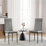 Set van 4 BukkitBow eetkamerstoelen met kunstleer of fluweel, metalen poten, ergonomisch en duurzaam, afmetingen 40x98x52 cm.