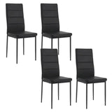 Set van 4 BukkitBow eetkamerstoelen met kunstleer, fluweel en metalen onderstel, moderne en comfortabele eetkamerstoel.