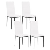 Set van 4 BukkitBow eetkamerstoelen van kunstleer en fluweel met metalen onderstel, stijlvolle en comfortabele eetkamerstoelen