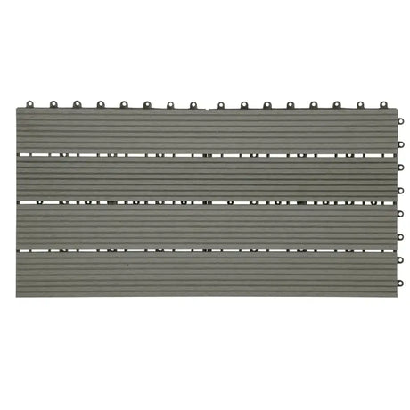 BukkitBow WPC terrasplanken set met 6 tegels van 30x60cm, plug-in systeem voor buiten terras.