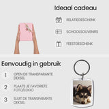 Set van 10 BukkitBow sleutelhangers met foto houders, kleine accessoires voor sleutels en persoonlijke foto's.