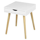 BukkitBow klein nachtkastje met lade, MDF en massief hout, afmetingen 39,8x40,5x49cm, draagkracht tot 5kg, modern design
