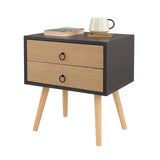 Stabiel Nachtkastje van BukkitBow, MDF en massief hout, 46x35x50 cm, belastbaar tot 5 kg, modern en stevig design.