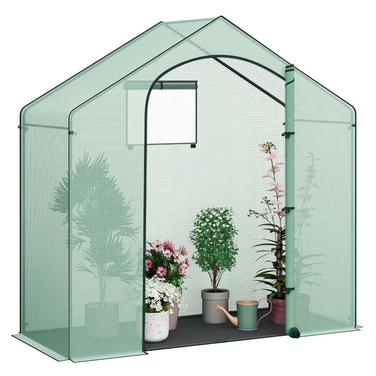 BukkitBow stabiele tuinkas voor tomaten en klimplanten, wintervast, met doorzichtige zijwanden en stevige frame.