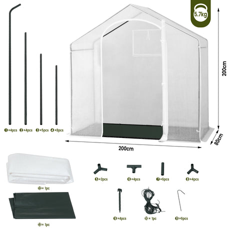 BukkitBow stabiele tuinkas voor tomaten en klimplanten, wintervast, inclusief raam en stevige frame voor tuinbescherming.