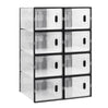 Transparant stapelbaar schoenenrek van BukkitBow met sneaker organizer, geschikt voor het overzichtelijk opbergen van schoenen.