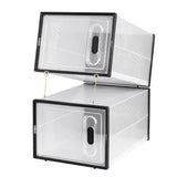 Transparant BukkitBow schoenendozen stapelbare organizer voor sneakers, ideaal voor overzichtelijke schoenenopslag.