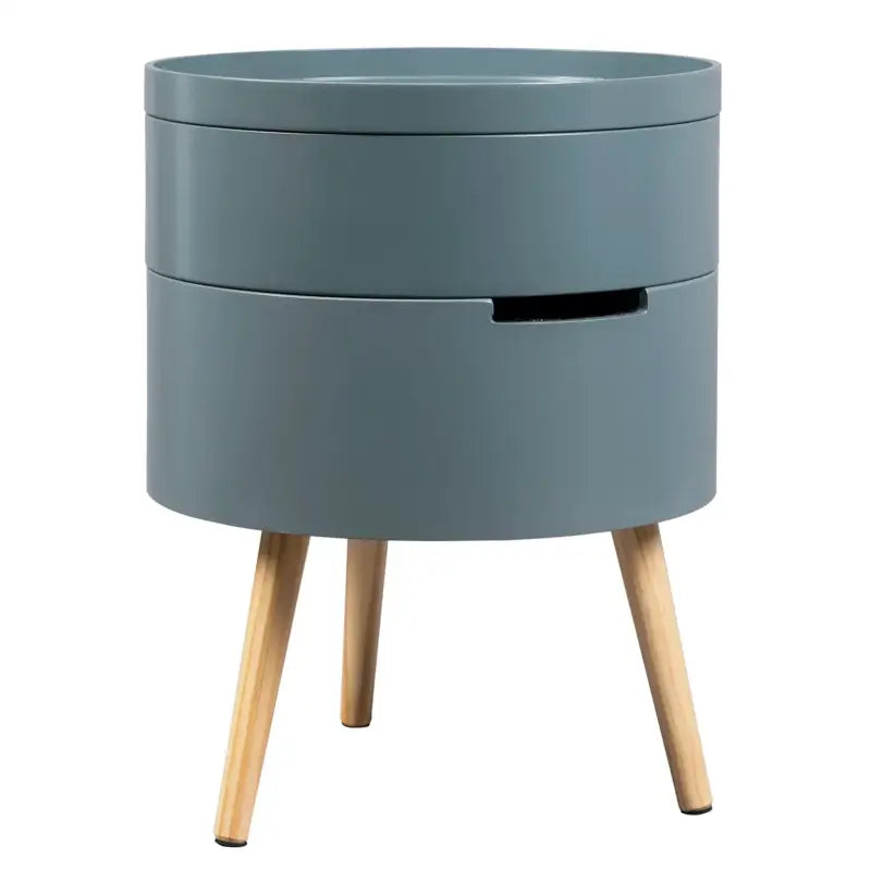 Stijlvol BukkitBow nachtkastje met opslag, waterbestendig MDF en massief hout, 38x38x49 cm, krasvast en modern design