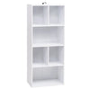 BukkitBow boekenkast met 6 compartimenten, multifunctioneel en duurzaam, afmetingen 50x30x118cm, veilig en stijlvol design