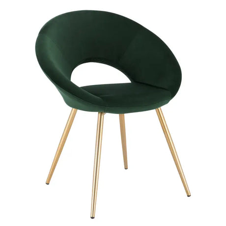 BukkitBow stijlvolle eetkamerstoel met comfortabel fluwelen bekleding, ergonomisch ontwerp en zithoogte van 47 cm.