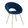 Stijlvolle BukkitBow eetkamerstoel met comfortabel fluwelen bekleding en ergonomisch ontwerp, zithoogte 47 cm, geschikt voor elke eetkamer.