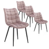 BukkitBow eetkamerstoel met kunstleren en fluwelen bekleding, metalen poten, afmetingen 85,5x46,5x40,5cm, 100kg draagvermogen
