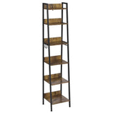 BukkitBow ladderkast met extra opberghaken, stabiel ontwerp, 41x187x36 cm, multifunctioneel en praktisch voor boeken en spullen