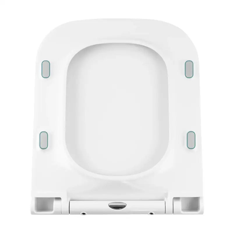 BukkitBow toiletbril met softclose, vierkante antbacteriële toiletzitting, premium toiletbril met antibacteriële coating en zachte sluiting