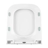 BukkitBow toiletbril met softclose, vierkante antbacteriële toiletzitting, premium toiletbril met antibacteriële coating en zachte sluiting