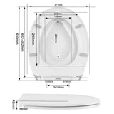 BukkitBow toiletbril met softclose en afneembaar kinderzitje, antibacterieel en comfortabel voor gebruik in de badkamer.
