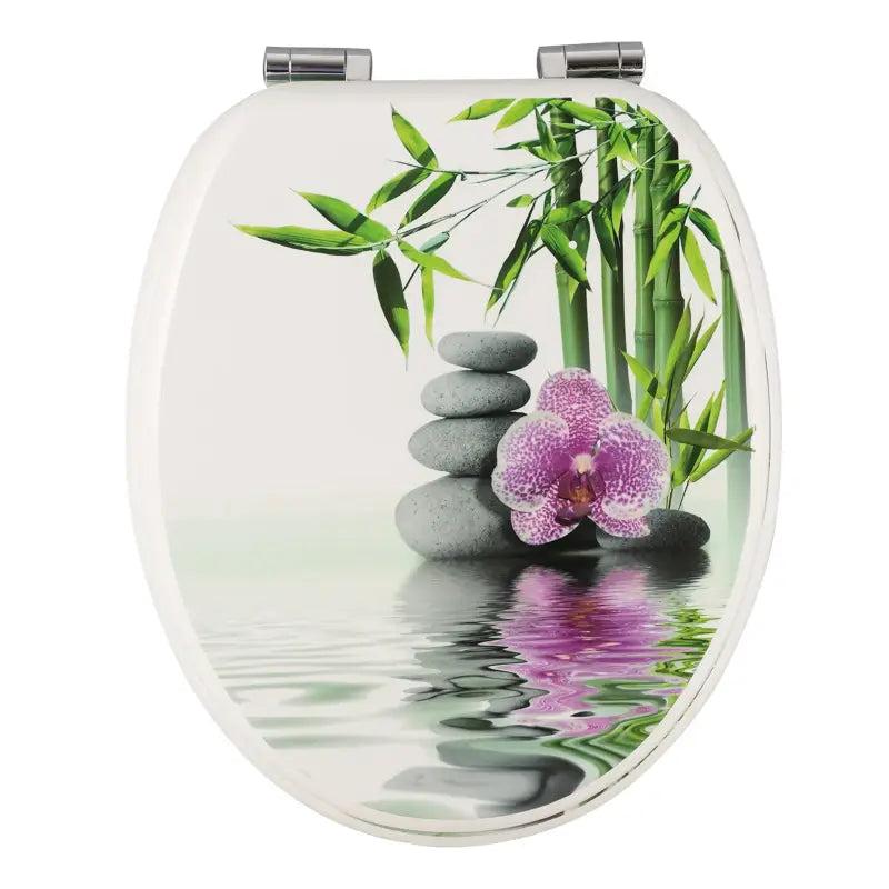BukkitBow toiletbril met softclose en print, antibacterieel toiletzitting, comfortabel en hygiënisch voor elke badkamer.
