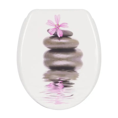 Toiletbril van BukkitBow met softclose, antibacterieel en met print, voor comfortabele en hygiënische badkamergebruik.