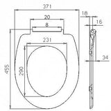 Toiletbril BukkitBow met softclose en print, antibacterieel toiletzitting, comfortabel en hygiënisch voor moderne badkamers