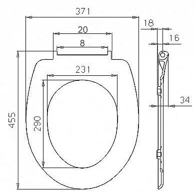 Toiletbril BukkitBow met softclose en print, antibacterieel toiletzitting, comfortabel en hygiënisch voor moderne badkamers