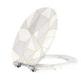 BukkitBow toiletbril met softclose en print, antibacterieel toiletzitting, comfortabele en hygiënische badkameraccessoire