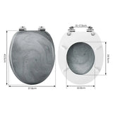 BukkitBow toiletbril met softclose, antibacterieel toiletzitting met print, geschikt voor comfortabel en hygiënisch gebruik.