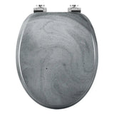 BukkitBow toiletbril met softclose, antibacterieel toiletzitting met print, stevig en comfortabel voor een hygiënische badkamer.