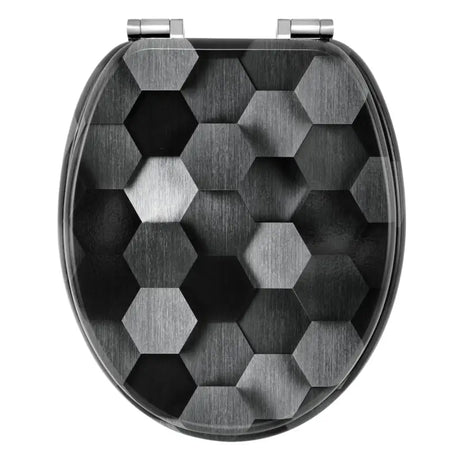 BukkitBow toiletbril met softclose, antibacterieel toiletzitting met print, geschikt voor comfort en hygiëne.