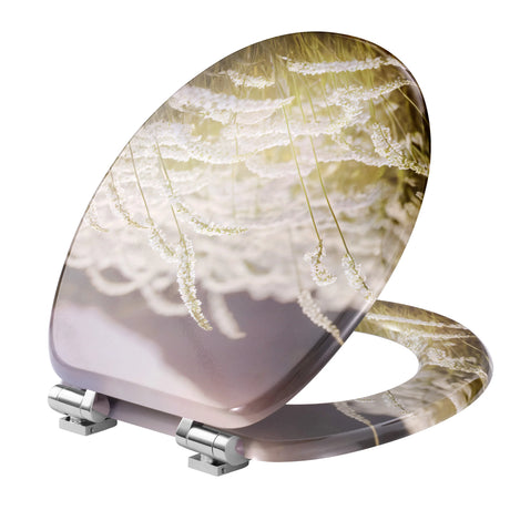 BukkitBow toiletbril met softclose, waterafstotend en antibacterieel, met print, geschikt voor comfortabele, hygiënische toiletruimte.