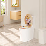 Toiletbril van BukkitBow met softclose, waterafstotend, antibacterieel en print, voor comfortabel en hygiënisch gebruik.