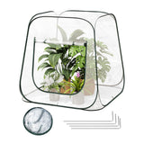 Transparante BukkitBow pop-up kweekkas met ritssluiting en draagtas voor gemakkelijk tuinieren en plantkweek.