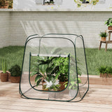 Transparante BukkitBow pop-up kweekkas met ritssluiting en draagtas, ideaal voor het kweken van planten of zaailingen.