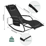 BukkitBow tuin ligstoel met ergonomisch ontwerp, schommelstoel, geschikt voor 150 kg, ideaal voor camping en tuin.