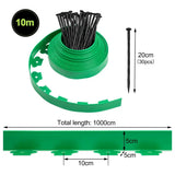 BukkitBow tuinrand Gazonrand, flexibele en UV-bestendige border, 10m lang, in diverse kleuren, met montage materiaal.
