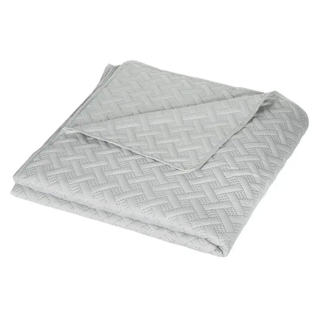 Ultrasone bedsprei van BukkitBow, lichtgewicht deken met geometrische patronen in donkergroen en grijs, gemaakt van 100% microvezel.