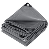 BukkitBow universeel PVC afdekzeil met gegalvaniseerde oogjes, UV-bestendig en geschikt voor bescherming van objecten.