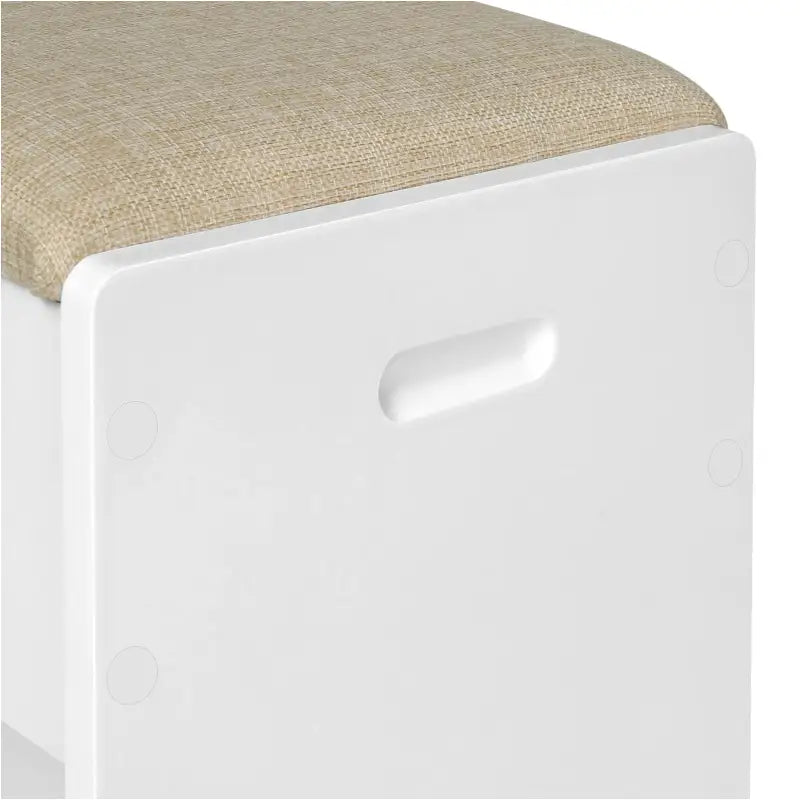 BukkitBow veelzijdige kaptafel kruk met linnen bekleding, schuim en MDF, draagvermogen 150kg, afmetingen 40x30x45cm
