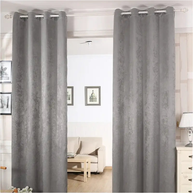 BukkitBow verduisterende gordijnen van 100% polyester met damast look, dik en set van 2 in verschillende maten.