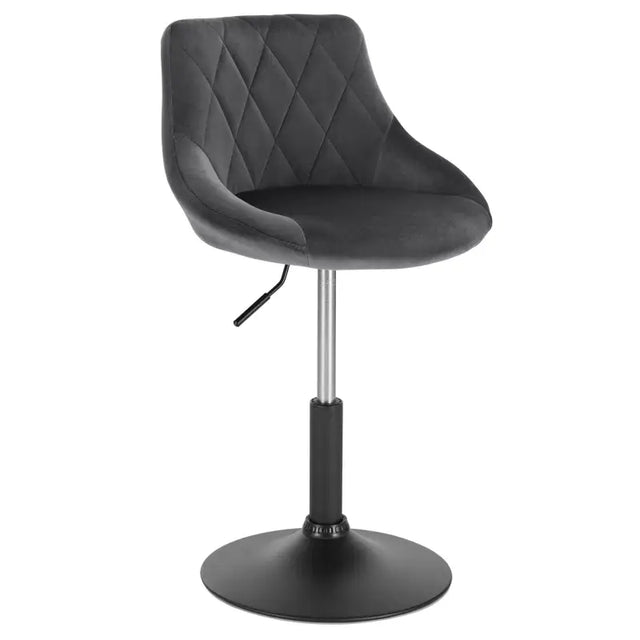 BukkitBow verstelbare barkruk van fluweel met metalen frame, ergonomisch ontwerp en rugleuning, zithoogte 42-58 cm