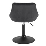 BukkitBow verstelbare barkruk met fluwelen bekleding, metalen frame en ergonomische rugleuning, zithoogte 42-58cm.