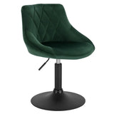 BukkitBow verstelbare barkruk van fluweel met metalen frame en ergonomische rugleuning, zithoogte 42-58 cm.