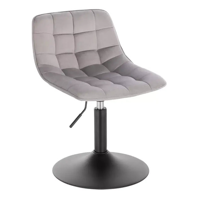 BukkitBow verstelbare barkruk van fluweel met staal frame, ergonomisch ontwerp en rugleuning, zithoogte 38-49,5 cm, tot 120 kg.