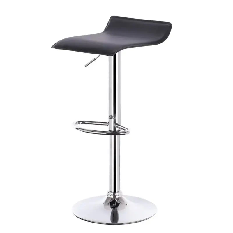 BukkitBow verstelbare barkruk met kunstlederen zitting, verchroomd stalen onderstel, ergonomisch design en 360° rotatie.