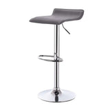 BukkitBow verstelbare barkruk met kunstlederen zitting, chroom stalen frame, 62-84 cm hoog en 360° draaibaar