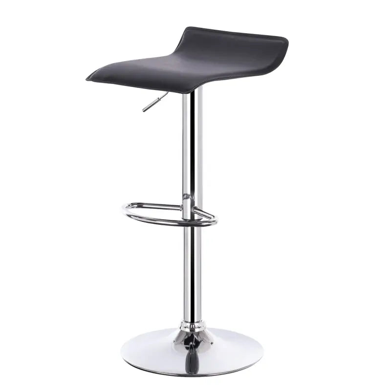 BukkitBow verstelbare barkruk met kunstlederen zitting, chroom stalen frame, 62-84 cm hoog en 360° draaibaar.
